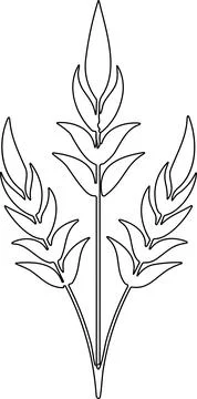 Bunche of wheat or rye ear with whole grain. Wheat wreath and grain spikes .. Illustration