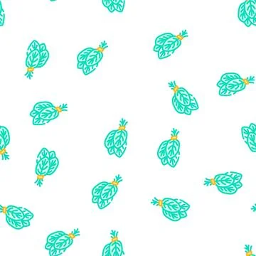 Bunches spinach vector seamless pattern Stock Illustration