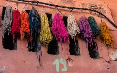 Bunches of wool Stock Photos