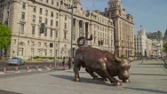 Bund Financial Bull Hyperlapse 4K Stock Footage