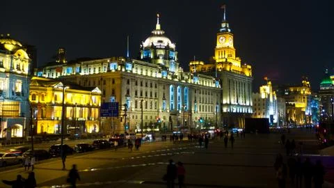 Bund by night Foto stock