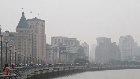 The Bund in Shanghai Stock Footage 203512801