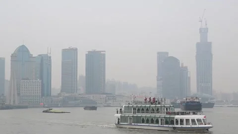 The Bund in Shanghai Stock Footage 203512805