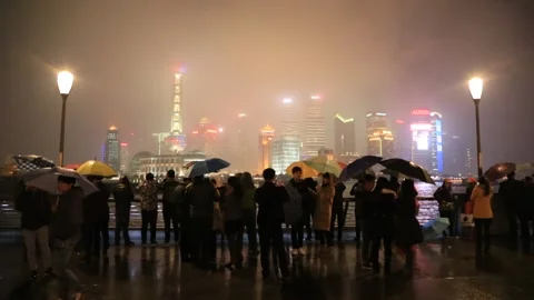 The Bund in Shanghai Stock Footage 203518803