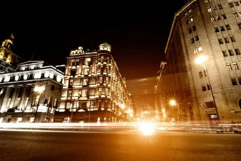 The bund in shanghai Stock Photos