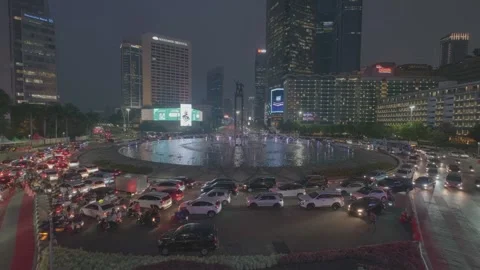 Bunderan HI View from the bridge Stock Footage 257858546