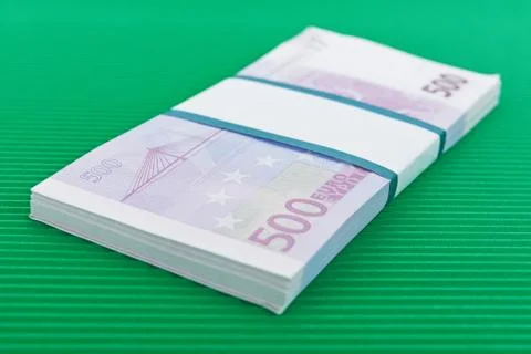 Bundle of 500 Euro banknotes Stock Illustration