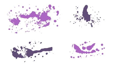 Bundle of abstract grunge spots and splatters vector illustration 스톡 일러스트