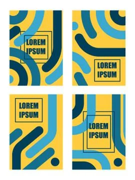 Bundle abstract modern different geometric shape line background 스톡 일러스트