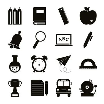 Bundle of back to school supplies Illustrazione stock