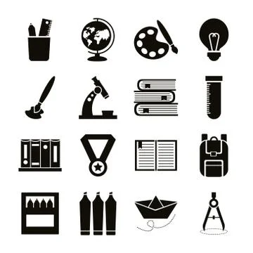 Bundle of back to school supplies Illustrazione stock