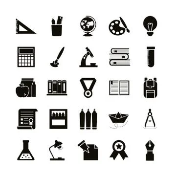 Bundle of back to school supplies イラスト素材