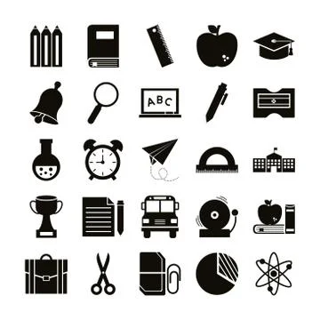 Bundle of back to school supplies イラスト素材