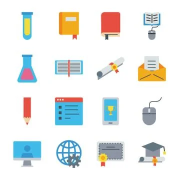 Bundle of back to school supplies Stock Illustration