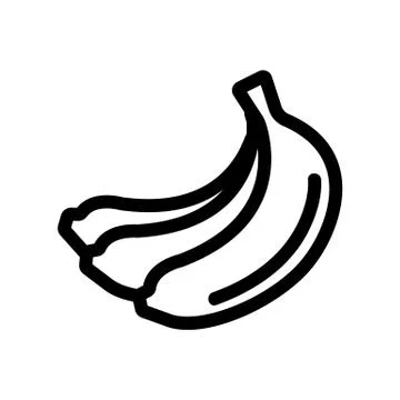 Bundle of banana icon vector. Isolated contour symbol illustration イラスト素材