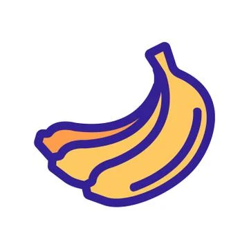 Bundle of banana icon vector. Isolated contour symbol illustration 스톡 일러스트