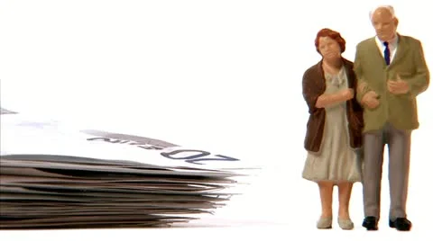 Bundle of bank notes, decreasing Video stock 11285393