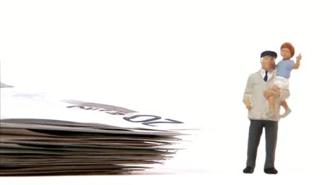 Bundle of bank notes, decreasing Stock Footage 11285395