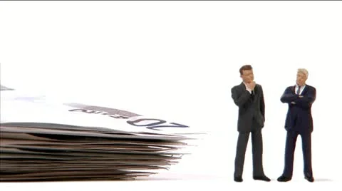 Bundle of bank notes, decreasing Video stock 11285396