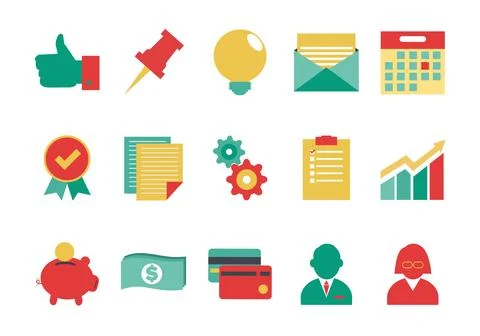 Bundle of Business Icons. Stockillustratie