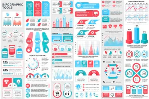 Bundle Business infographic elements 库存插图