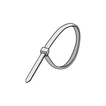 Bundle cable ties cartoon vector illustration Stockillustratie