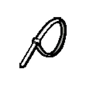 Bundle cable ties pixel art vector illustration Stockillustratie