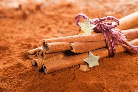 Bundle of cinnamon Stock Photos