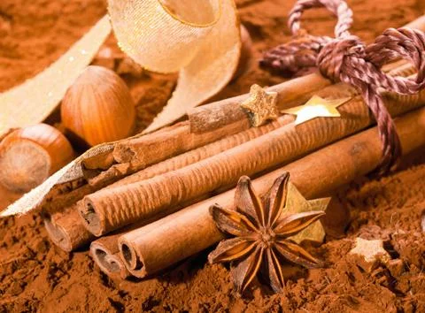 Bundle of cinnamon Stock Photos