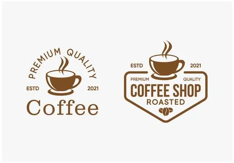 Bundle coffee shop logo design inspirations Stock Illustration