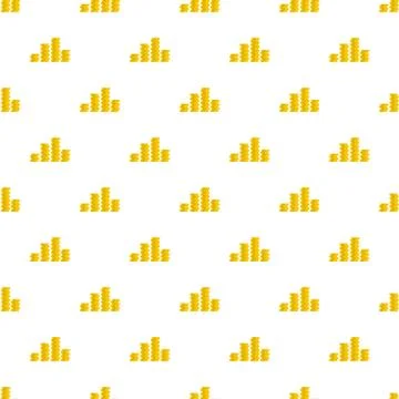 Bundle coin pattern seamless Stock Illustration