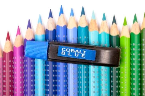 Bundle of Colored Pencils Stock Photos