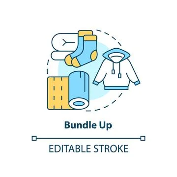 Bundle up concept icon Stock Illustration