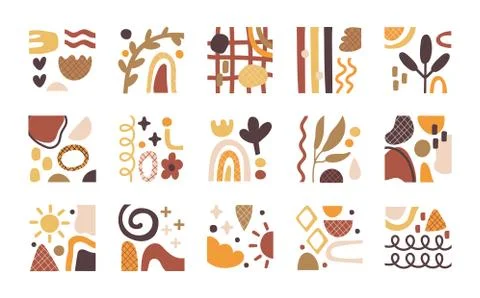 Bundle of contemporary arts works set icons イラスト素材