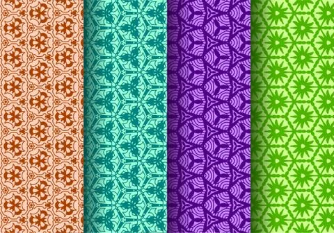 Bundle creative pattern template Stock Illustration