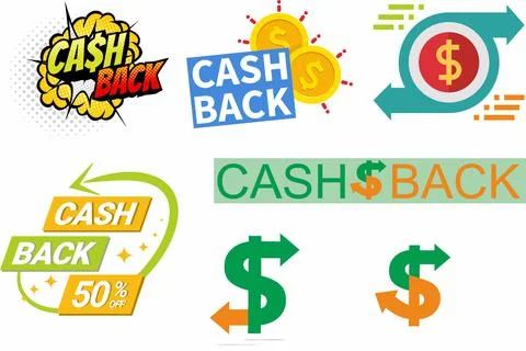 Bundle design cashback set eps Stock Illustration