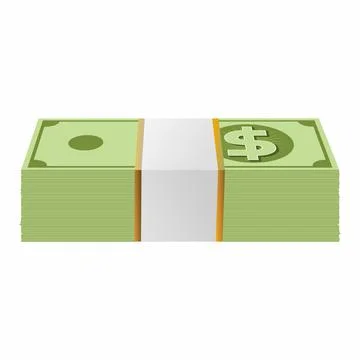 Bundle of Dollar paper currency with Dollar symbol icon,vector. Stock Illustration