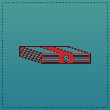 Bundle of Dollars computer symbol Stock Illustration