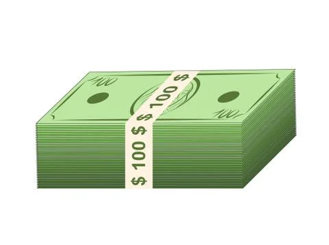 Bundle of dollars isolated icon stock vector illustration design Stock Illustration