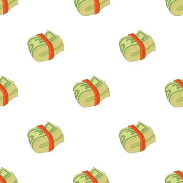 Bundle of dollars pattern seamless vector Stock Illustration