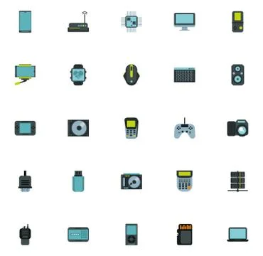 Bundle of electronics devices icons イラスト素材