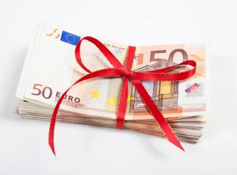 A bundle of euro bills Stock Photos