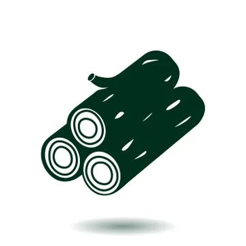 Bundle of firewood sign. Stock Illustration