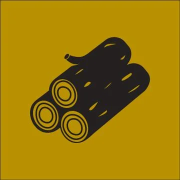 Bundle of firewood sign. Stock Illustration