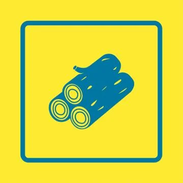 Bundle of firewood sign. Stock Illustration