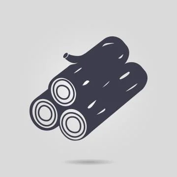 Bundle of firewood sign. Stock Illustration