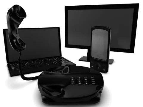 Bundle of four telcos Stock Illustration