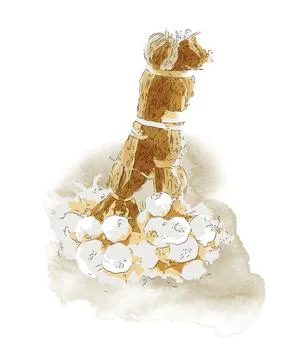 Bundle of garlic Stock Illustration