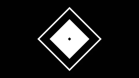 Bundle Of The Geometrical Accent Elements - White Rhombuses On Black Background Stock Footage 129987940