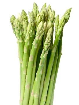 Bundle of green asparagus, path Stock Photos